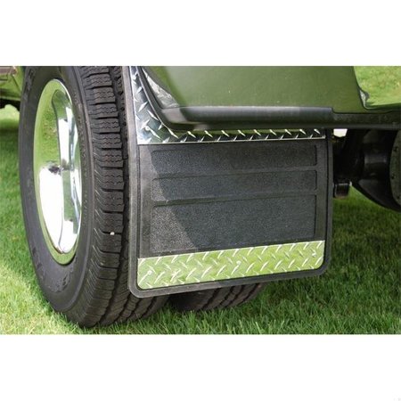 OWENS 03-09 RAM PU, 19X24 CLASSIC DUALLY RUBBER MUDFLAPS, DIAMOND TREAD INSE 86RF107D